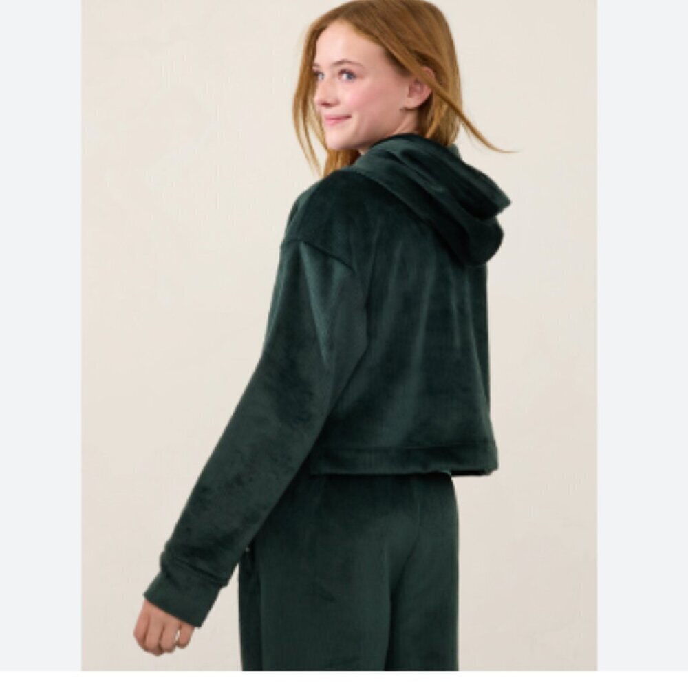 ATHLETA GIRL Cozy Rib Hoodie Dark Green Size XL / 14